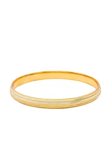 bodha Men Gold-Toned & Silver-Toned Brass Gold-Plated Kada Bracelet