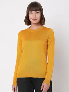 Vero Moda Women Yellow Sweater Vest