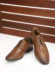 Louis Philippe Men Brown Solid Leather Debrys Formal Shoes
