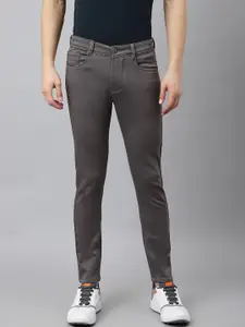 Code 61 Men Taupe Tapered Fit Low-Rise Stretchable Jeans