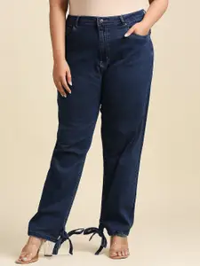 Freeform by High Star Women Plus Size Blue High-Rise Stretchable Jeans