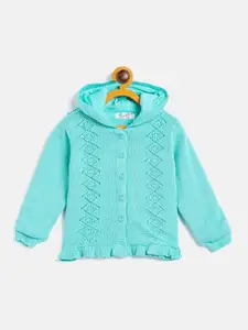 JWAAQ Girls Teal Cable Knit Pullover