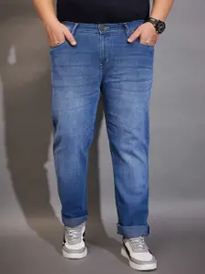 bigbanana Men Plus Size Blue Comfort Heavy Fade Stretchable Jeans