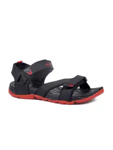 ASIAN Men Black & Red Prestige-53 Comfort Sandals