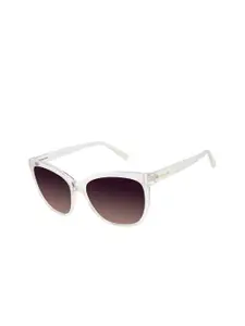 Chilli Beans Women Brown Lens & White Sunglasses with UV Protected Lens OCCL33662036