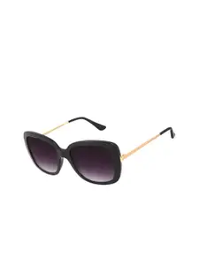 Chilli Beans Women Purple Lens & Black Square Sunglasses UV Protected Lens OCCL32582001