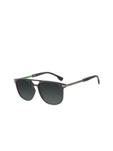 Chilli Beans Men Green Lens & Black Square Sunglasses with UV Protected Lens OCCL33008201