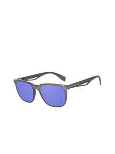 Chilli Beans Men Blue Lens & Black Square Sunglasses with UV Protected Lens