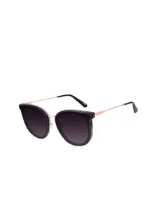 Chilli Beans Women Purple Lens & Black Square Sunglasses with UV Protected Lens