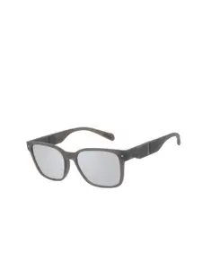 Chilli Beans Men Grey Lens & Brown Square Sunglasses with UV Protected Lens