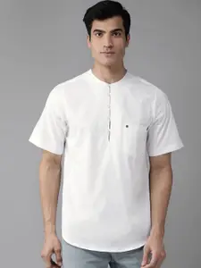 Hubberholme Men White Standard Casual Shirt