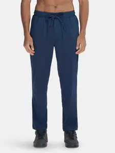 Jockey Men Navy Blue Solid Slim-Fit Track Pants