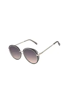 Chilli Beans Women Grey Lens & Silver-Toned Round Sunglasses with UV Protected Lens