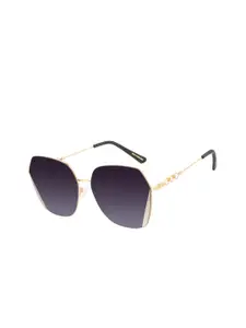 Chilli Beans Women Black Lens & Gold-Toned  Sunglasses with UV Protected Lens OCMT31072021