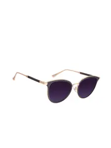 Chilli Beans Women Purple Lens & Black Cateye Sunglasses UV Protected Lens OCMT29152030