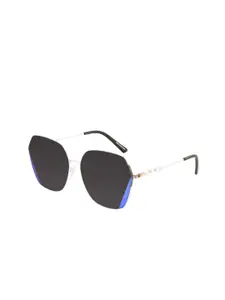 Chilli Beans Women Black Lens & Silver-Toned Square Sunglasses with UV Protected Lens