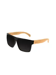 Chilli Beans Men Black Lens & Black Square Sunglasses with UV Protected Lens