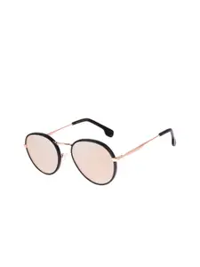 Chilli Beans Women Pink Lens & Rose Gold-Toned Round Sunglasses with UV Protected Lens