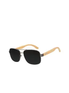 Chilli Beans Men Black Lens Rectangle Sunglasses with UV Protected Lens OCMT30930122