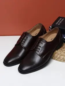 Teakwood Leathers Men Brown Solid Formal Derby Shoes