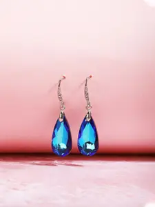 Unwind by Yellow Chimes Blue Contemporary Drop Earrings