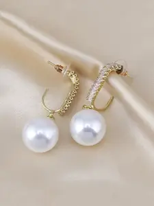 Unwind by Yellow Chimes Women Gold-Toned Contemporary Drop Earrings