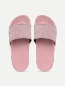 AMACLASS Women Pink Sliders