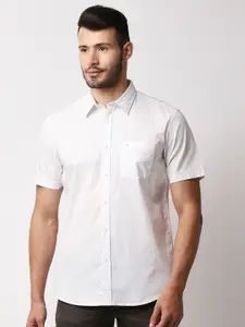 Basics Men White Slim Fit Casual Shirt