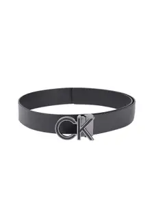 Calvin Klein Jeans Men Black Solid Leather Reversible Belt