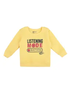 Bodycare Kids Boys Yellow Printed Sweatshirt