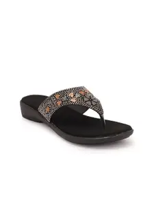 Style Shoes Women Embellished Ethnic T-Strap Flats