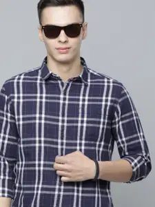 Flying Machine Men Slim Fit Tartan Checked Pure Cotton Casual Shirt