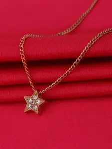 Carlton London Rose Gold-Plated Brass Necklace