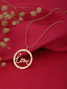 Carlton London Rose Gold Plated Brass Necklace