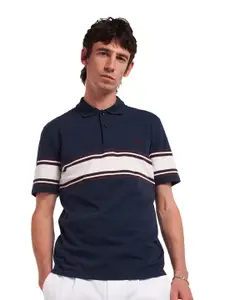Fred Perry Men Blue Polo Collar T-shirt