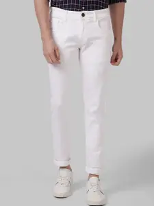 Park Avenue Men White Cotton Stretchable Jeans