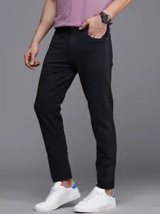 Louis Philippe Jeans Men Navy Blue Ath Fit Low-Rise Stretchable Jeans