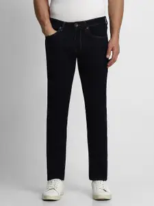Louis Philippe Jeans Men Navy Blue Slim Fit Low-Rise Stretchable Jeans