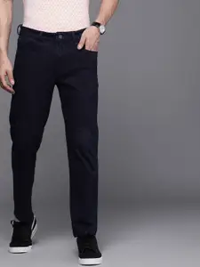 Louis Philippe Jeans Men Navy Blue Slim Fit Low-Rise Stretchable Jeans