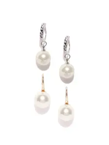 OOMPH Set of 2 Beaded Drop Earrings