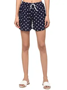 Hive91 Women Blue Floral Printed Shorts