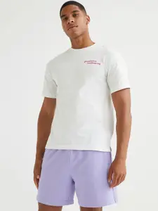 H&M Men Purple Relaxed Fit Sports shorts