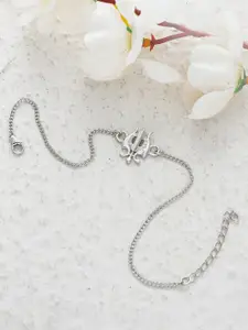 Voylla Men 925 Sterling Silver Bracelet Rakhi Comes With Roli Chawal & Greeting Card