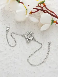 Voylla 925 Sterling Silver Auspicious Ganpati Bracelet Style Rakhi