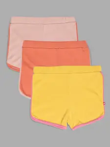 Nino Bambino Girls Pack Of 3 100% Organic Cotton Shorts