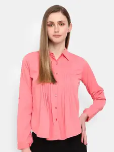 V-Mart Women Peach-Coloured Classic Casual Shirt