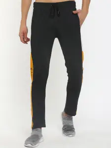 V-Mart Men Grey Melange Solid Cotton Track Pants