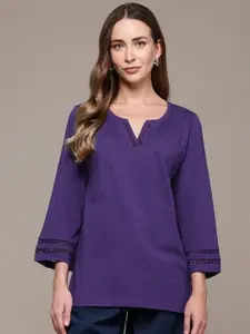 Macy's Karen Scott Lace-Insert Top