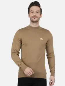 Monte Carlo Men Tan Solid Pullover Sweater