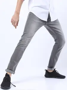 KETCH Men Grey Slim Fit Light Fade Stretchable Jeans